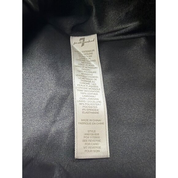 7 For All Mankind Womens Black Lamb Fur Sweater Vest Soft Fuzzy Texture Size S - Picture 7 of 9